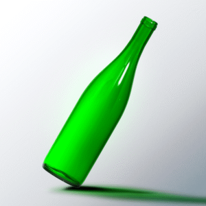 WILMA Champagne Green Hock Wine Bottle, 750ml