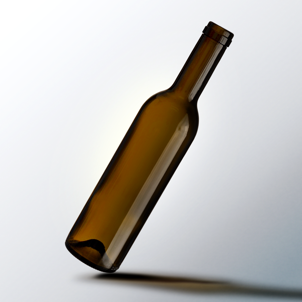 AMELIA Antique Green Bordeaux Wine Bottle, 375ml