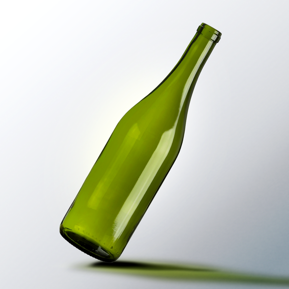 FLORENCE Champagne Green Wine Bottle, 750ml